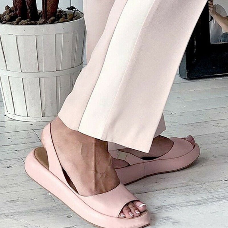 Artisio | Women Orthopedic Peep Toe Flats