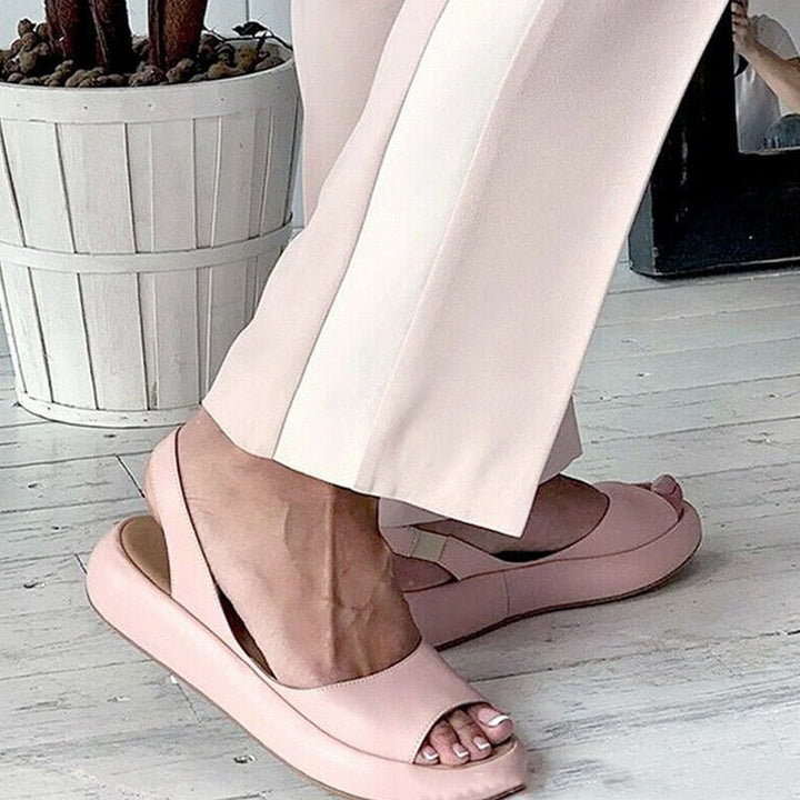 Artisio | Women Orthopedic Peep Toe Flats