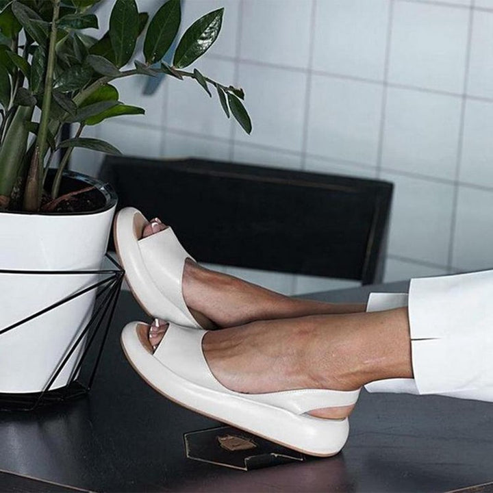Artisio | Women Orthopedic Peep Toe Flats