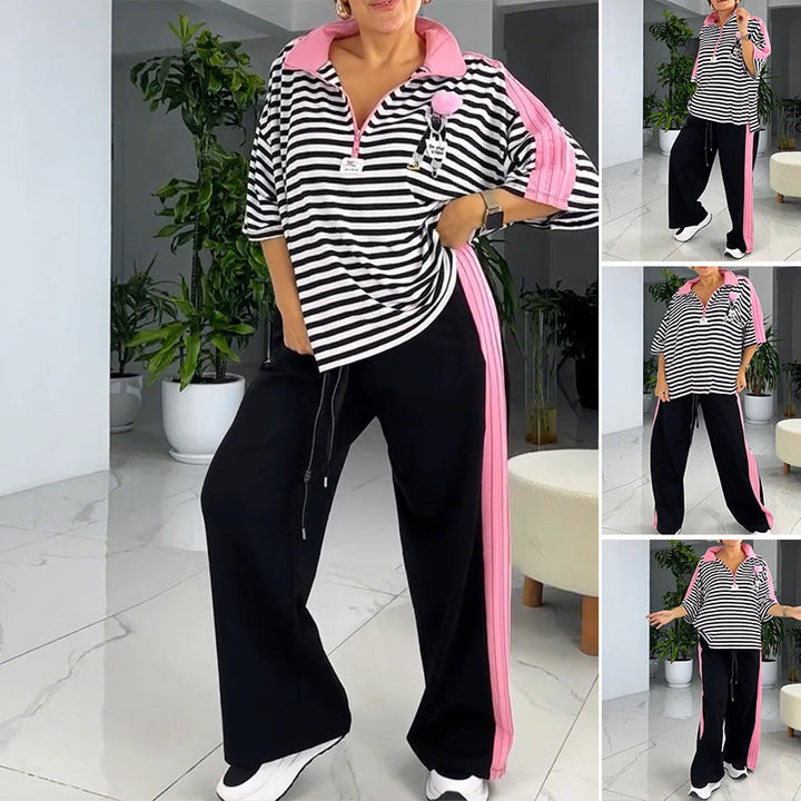 Artisio | Women Oversized Stripe Lounge Set