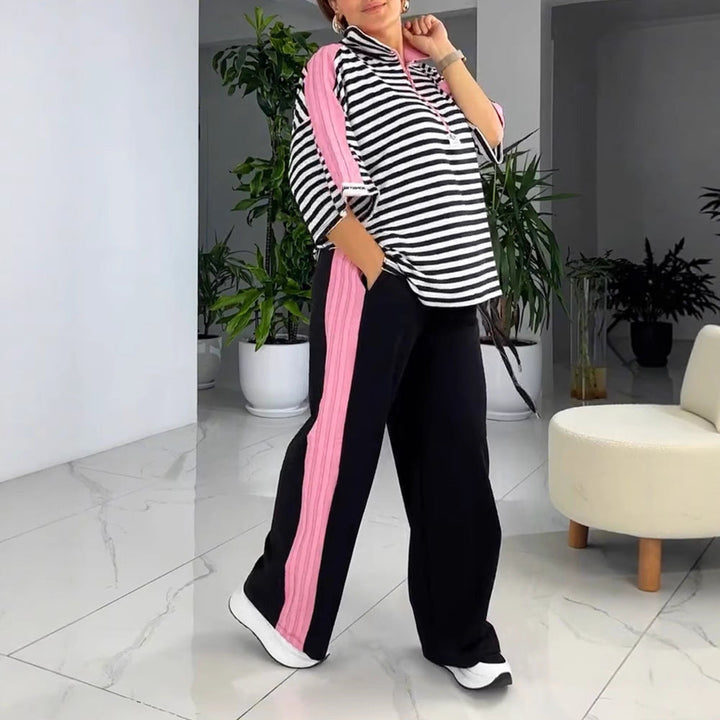 Artisio | Women Oversized Stripe Lounge Set
