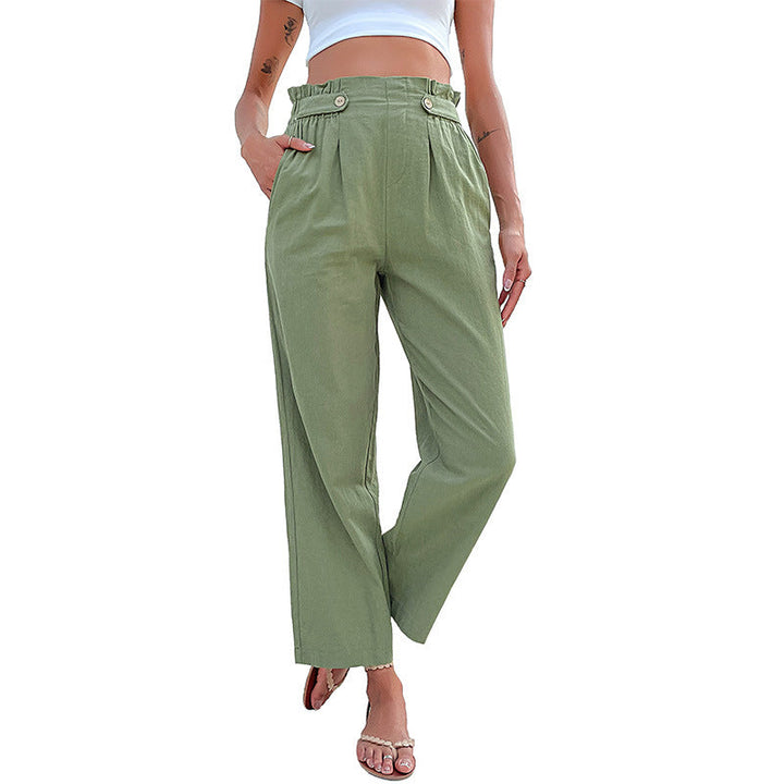 Artisio | Women Paperbag Button Pants