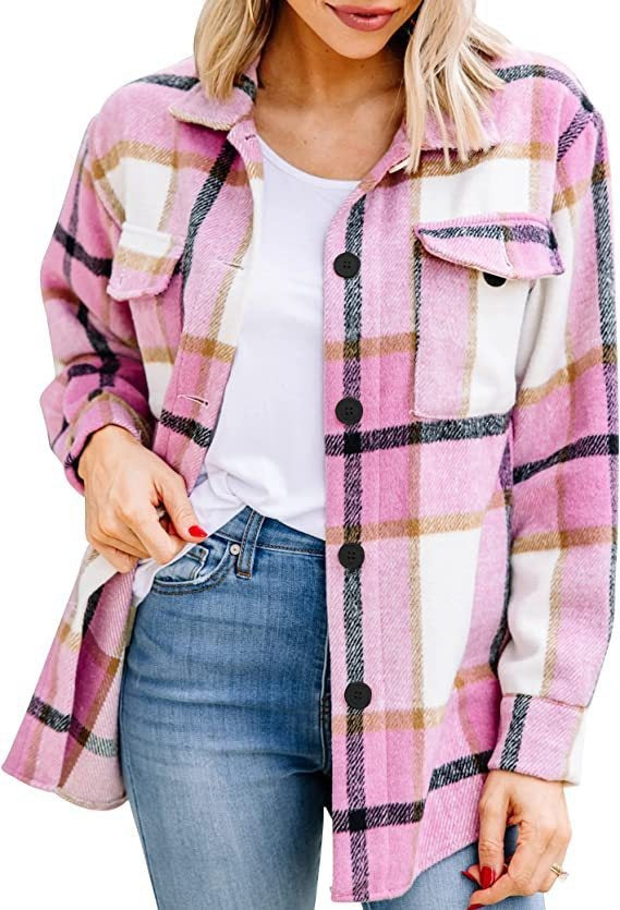 Artisio | Women Plaid Overshirt