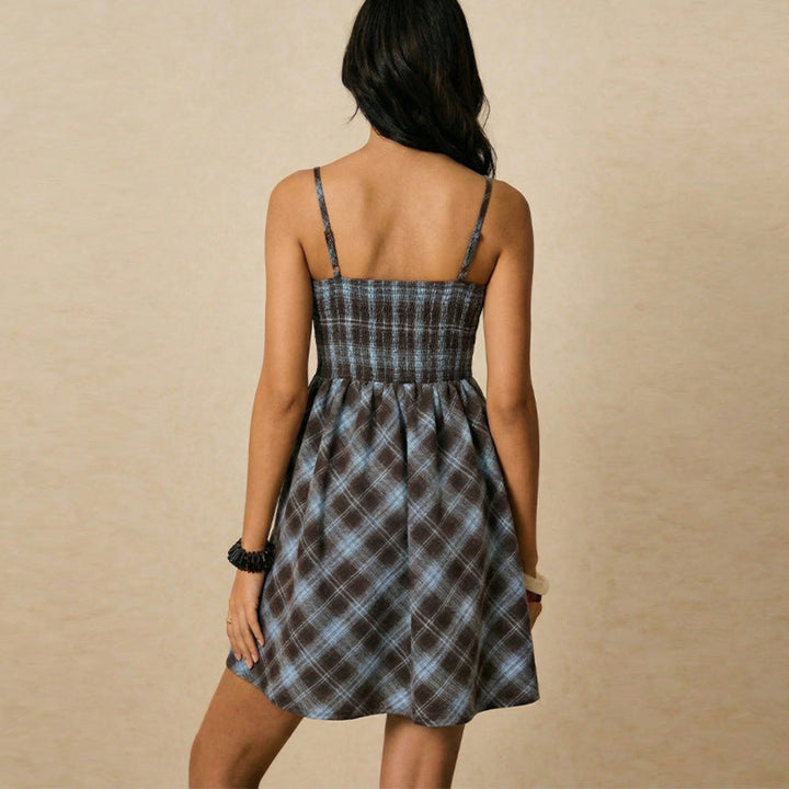Artisio | Women Plaid Slip Dress