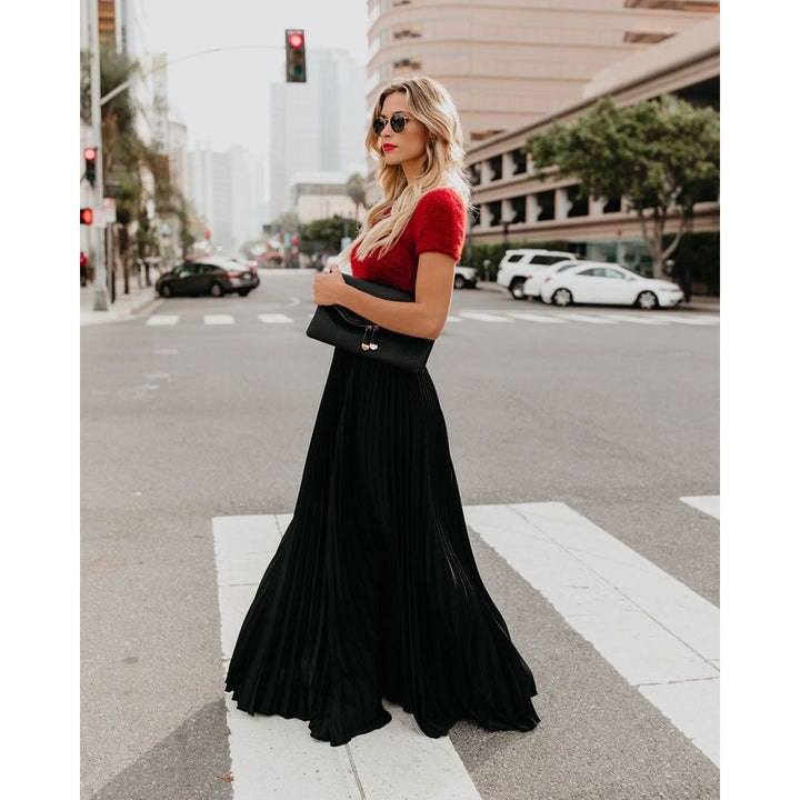 Artisio | Women Pleated Flowing Maxi Skirt