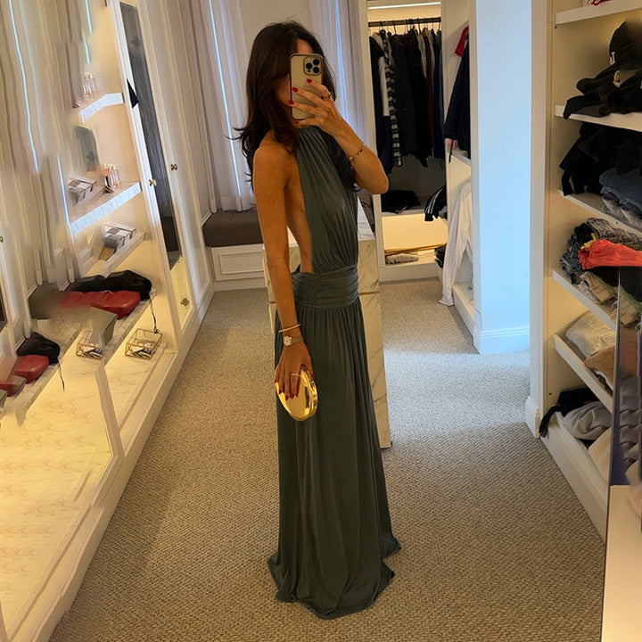 Artisio | Women Pleated Waist Maxi Dress