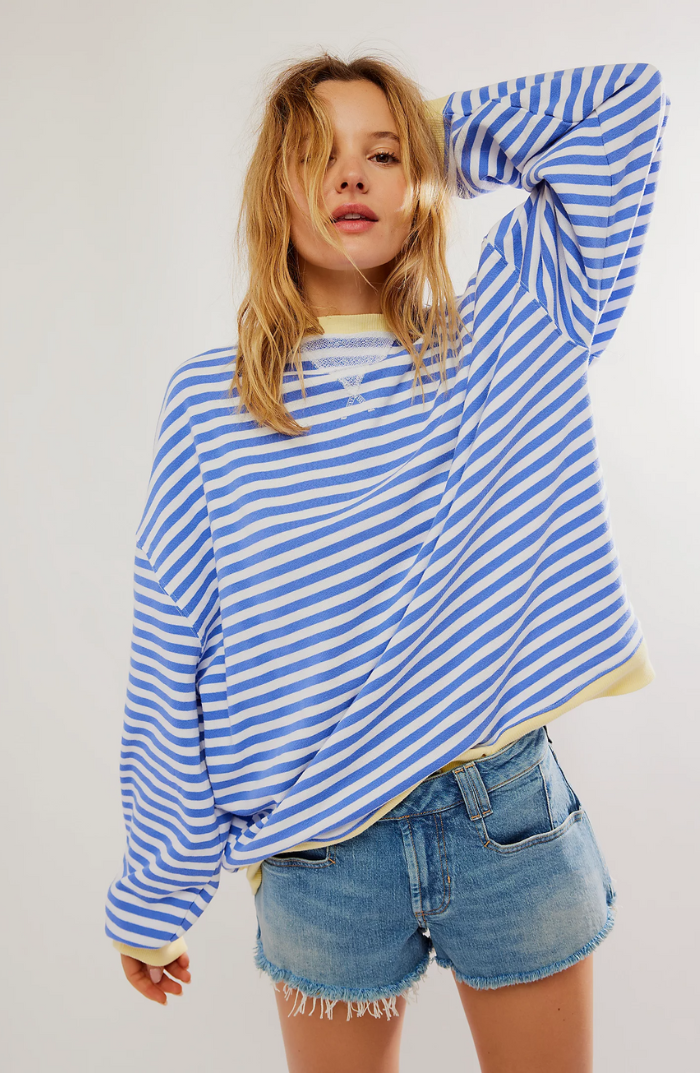 Artisio | Women Retro Stripe Pullover