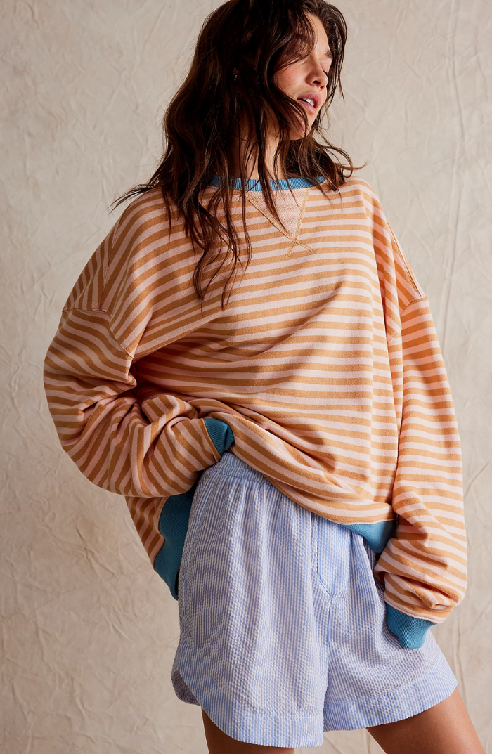 Artisio | Women Retro Stripe Pullover