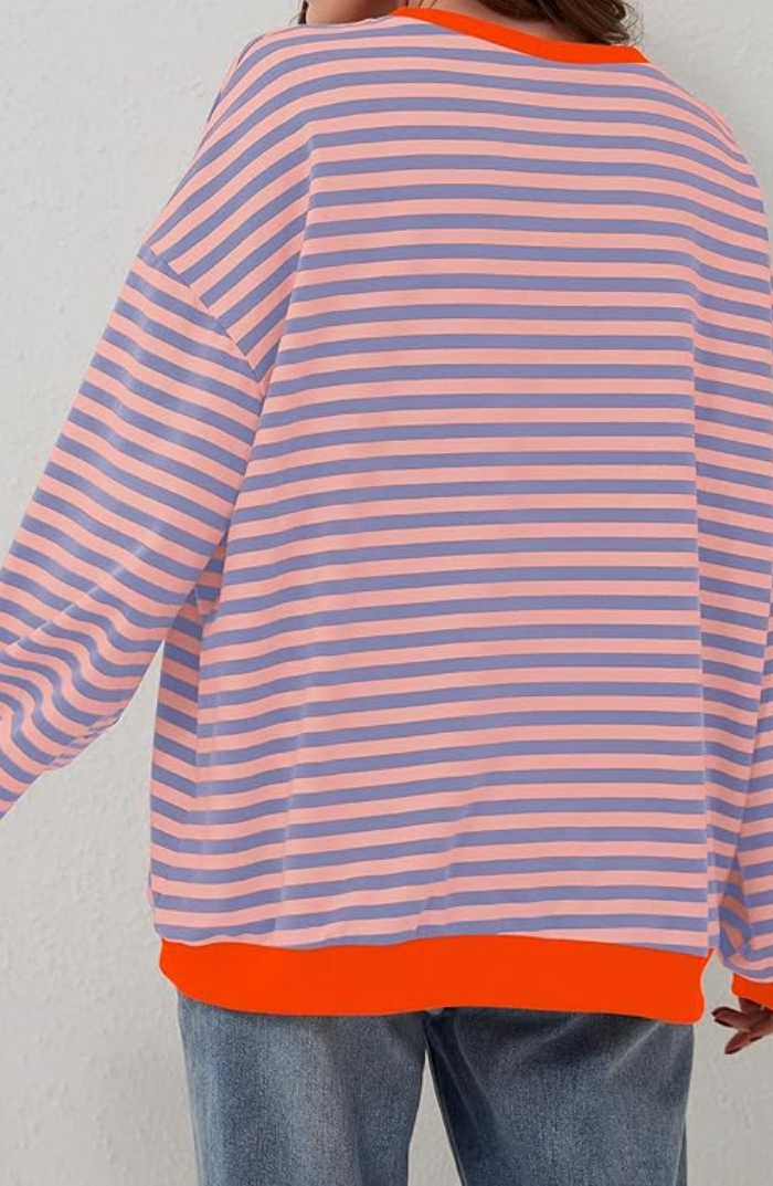 Artisio | Women Retro Stripe Pullover