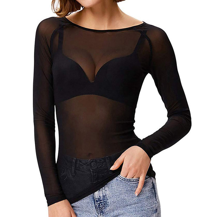 Artisio | Women See Through Longsleeve Top