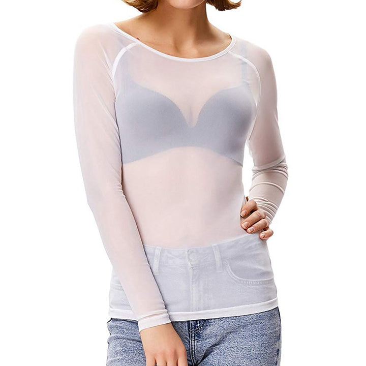 Artisio | Women See Through Longsleeve Top