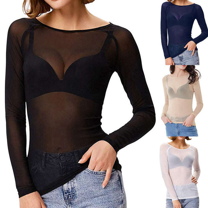Artisio | Women See Through Longsleeve Top