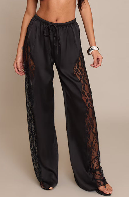 Artisio | Women Side Lace Flow Pants