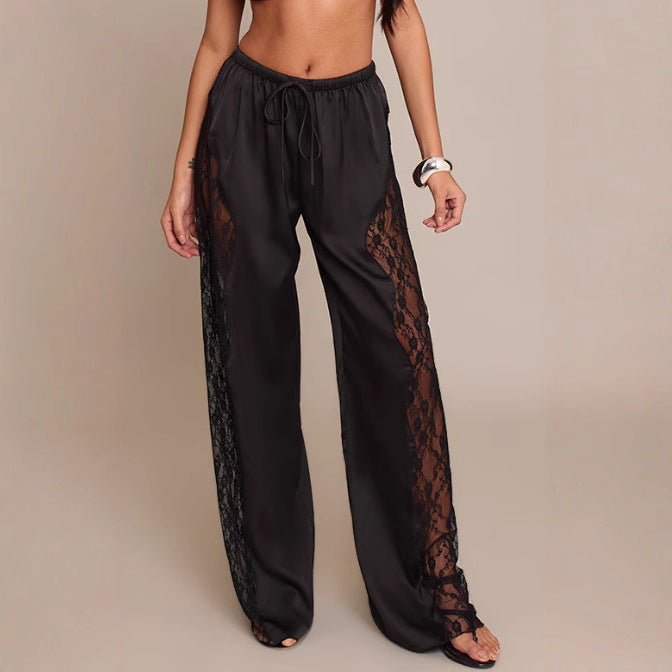 Artisio | Women Side Lace Flow Pants
