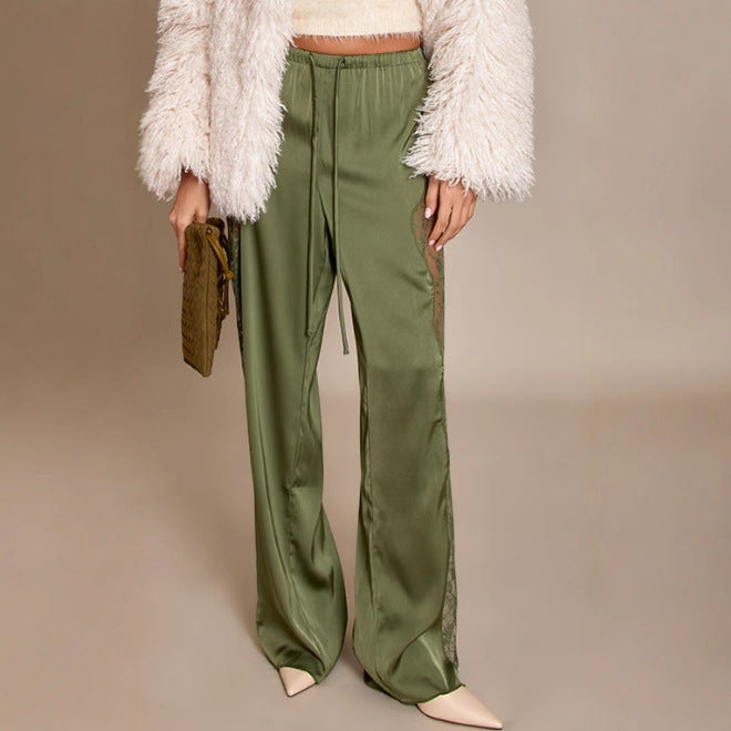 Artisio | Women Side Lace Flow Pants