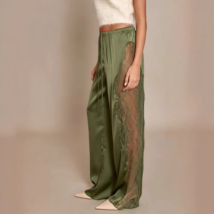 Artisio | Women Side Lace Flow Pants
