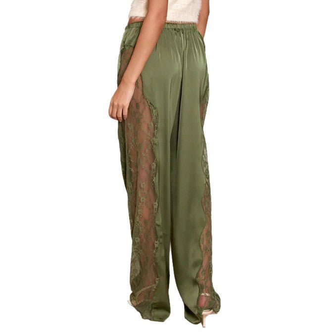 Artisio | Women Side Lace Flow Pants