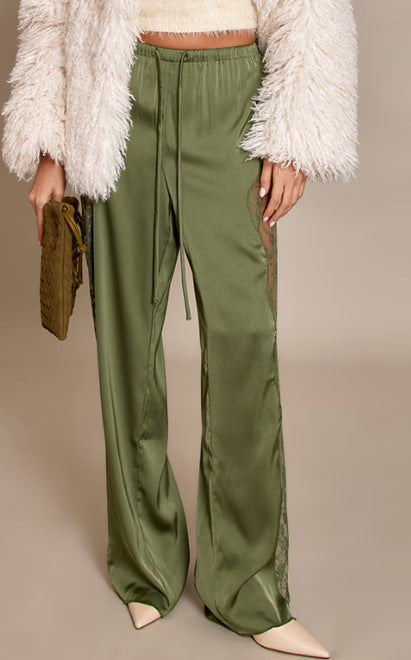 Artisio | Women Side Lace Flow Pants