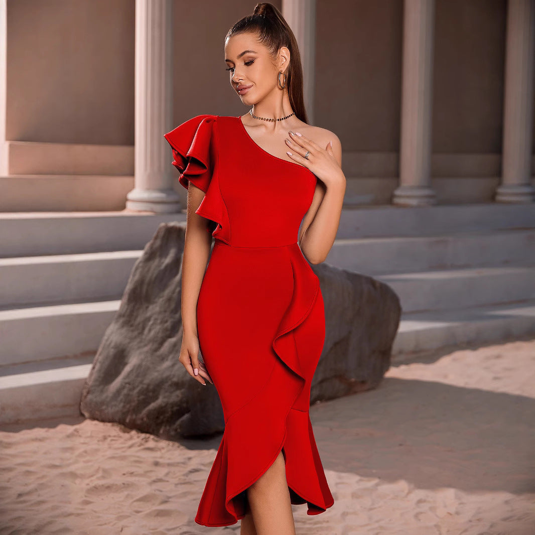 Artisio | Women Sleek One Shoulder Dress