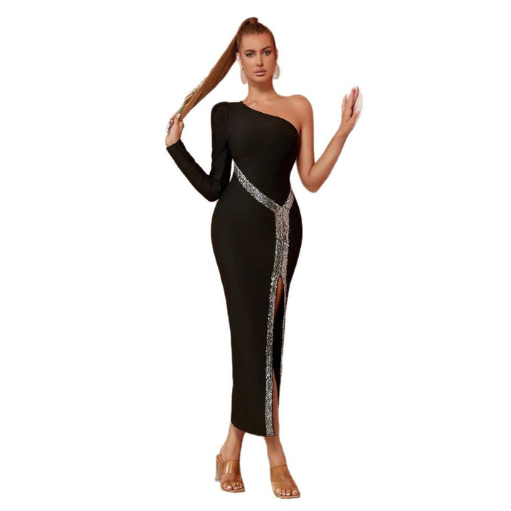 Artisio | Women Sleek One Sleeve Maxi Dress