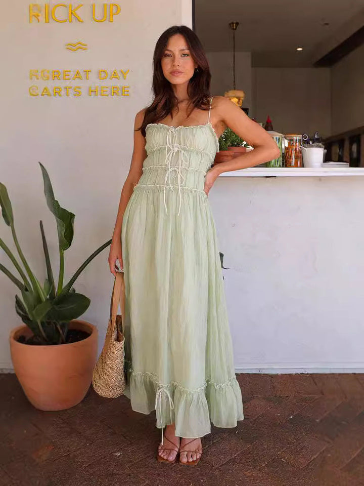 Artisio | Women Smocked Bodice Maxi Dress
