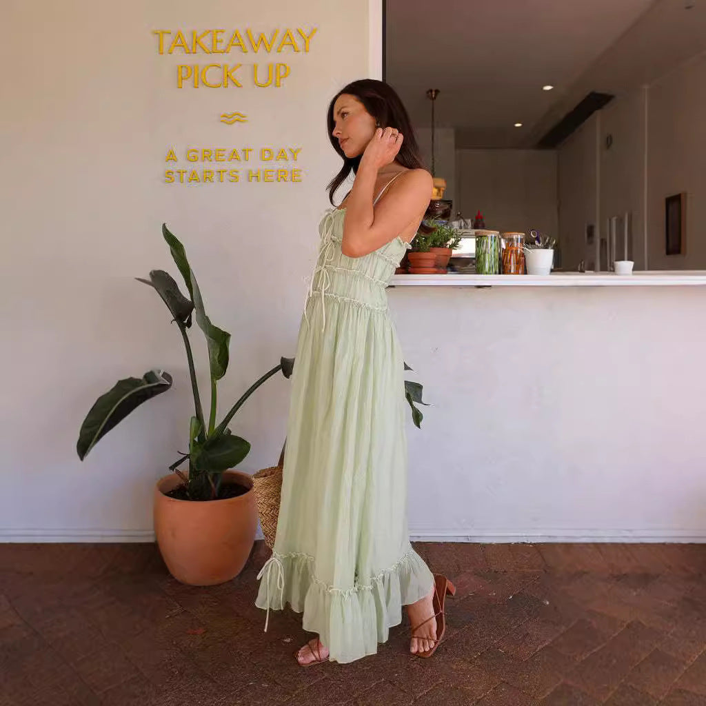 Artisio | Women Smocked Bodice Maxi Dress