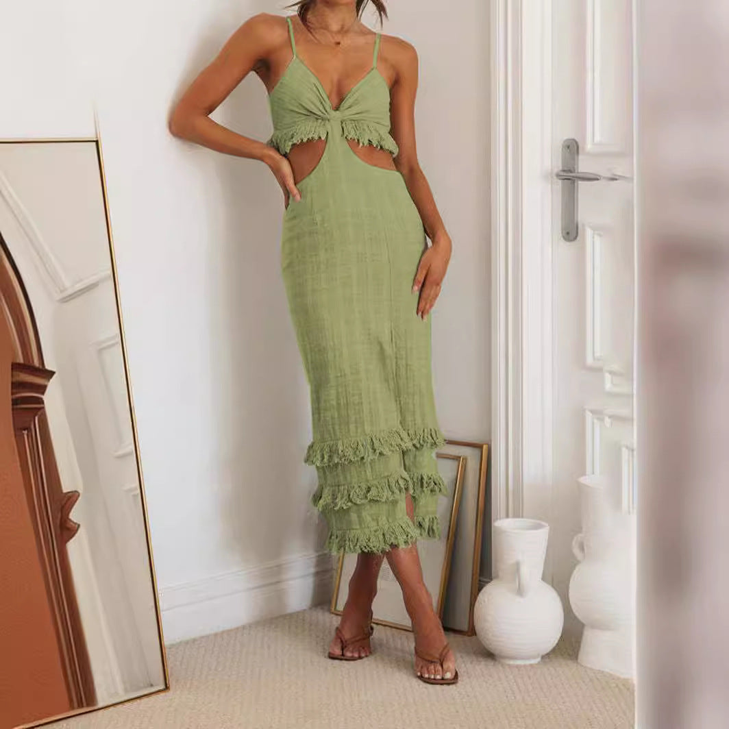 Artisio | Women Soft Fringe Maxi Dress