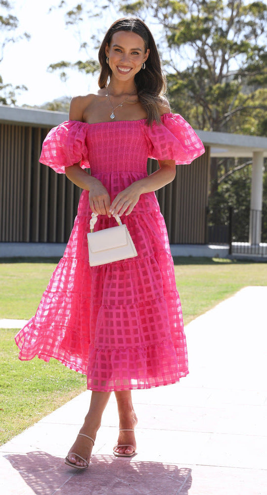 Artisio | Women Soft Puff Sleeve Maxi Dress