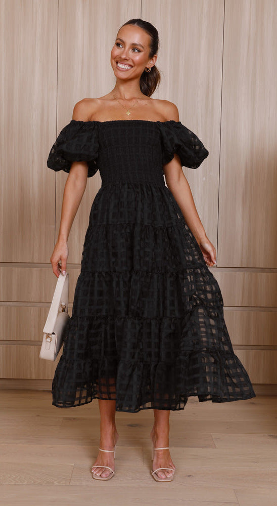 Artisio | Women Soft Puff Sleeve Maxi Dress