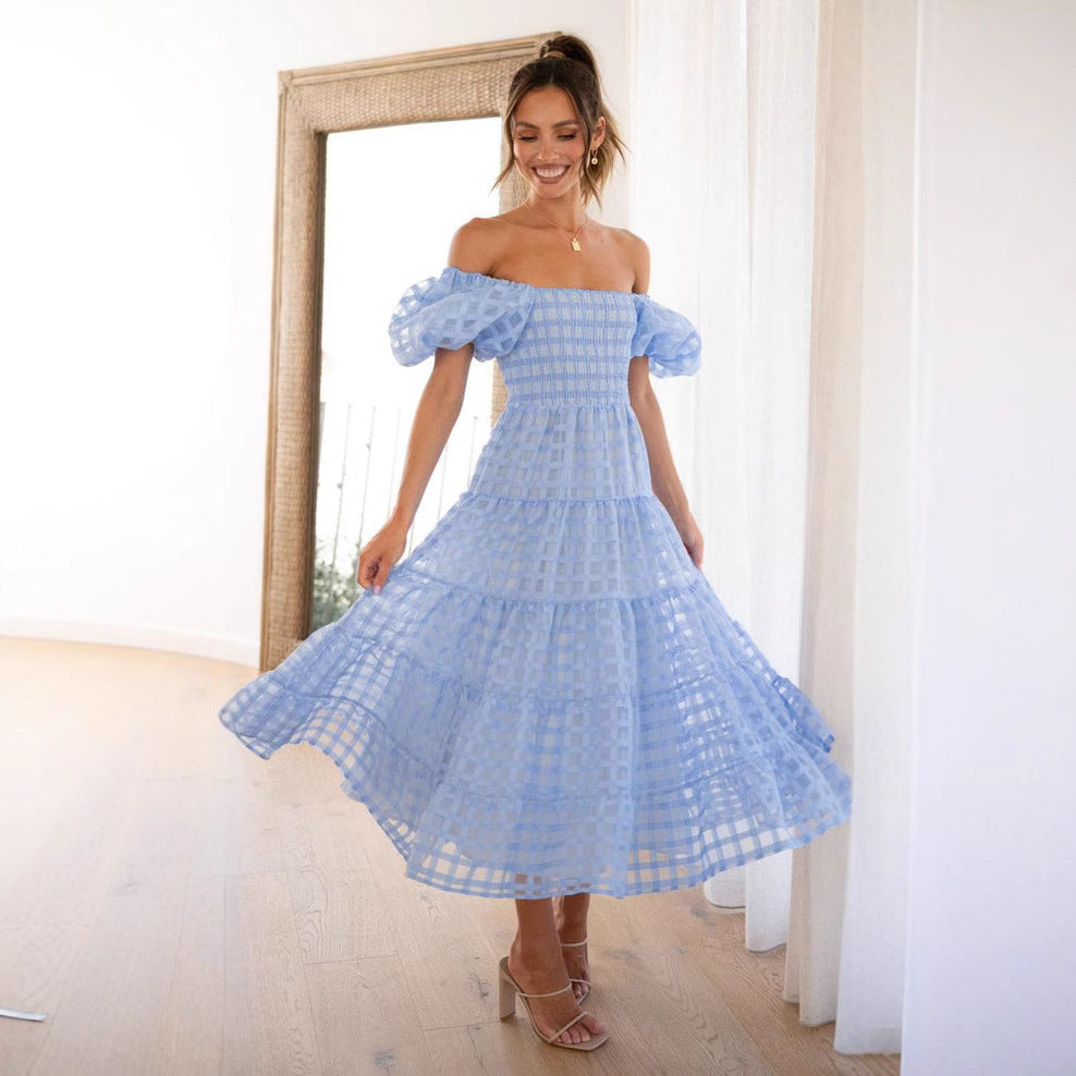 Artisio | Women Soft Puff Sleeve Maxi Dress
