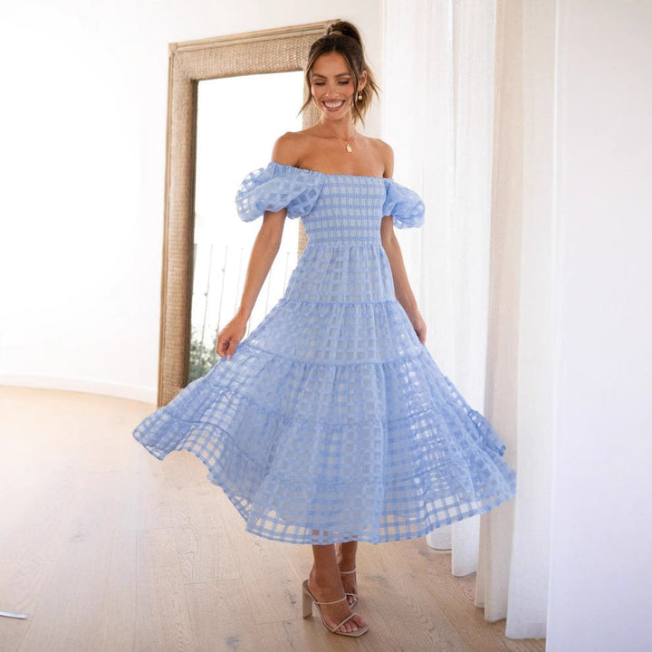Artisio | Women Soft Puff Sleeve Maxi Dress