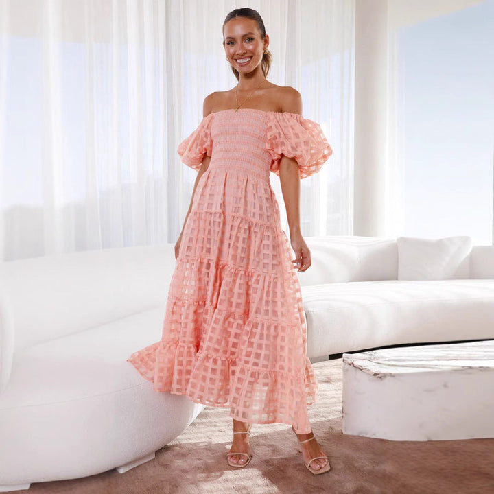 Artisio | Women Soft Puff Sleeve Maxi Dress