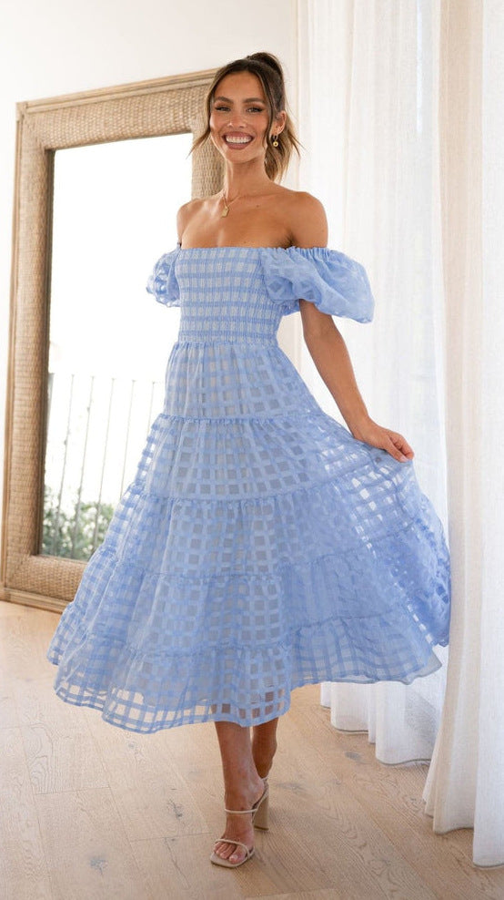 Artisio | Women Soft Puff Sleeve Maxi Dress