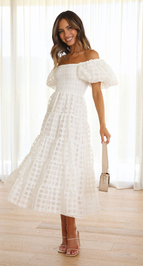 Artisio | Women Soft Puff Sleeve Maxi Dress