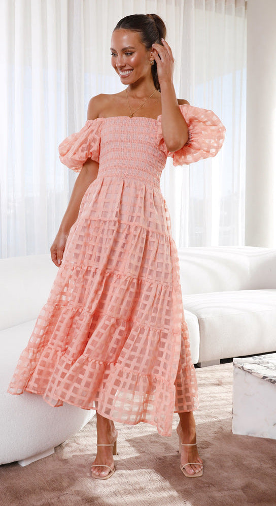 Artisio | Women Soft Puff Sleeve Maxi Dress