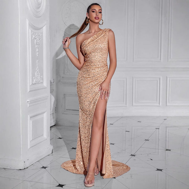 Artisio | Women Sparkle One Shoulder Evening Gown