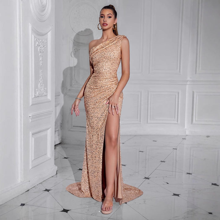 Artisio | Women Sparkle One Shoulder Evening Gown