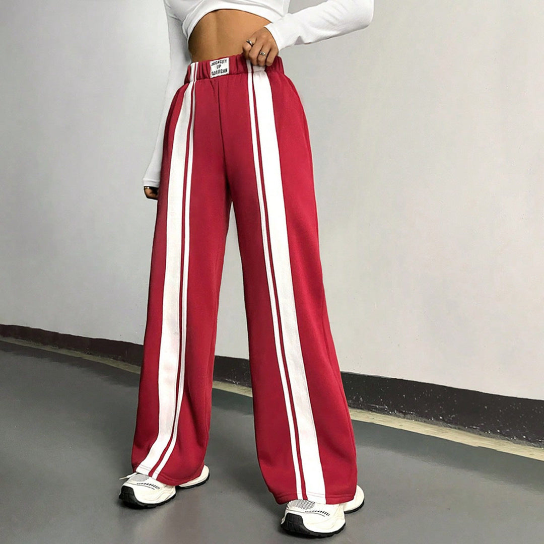 Artisio | Women Sport Stripe Wide Leg Pants