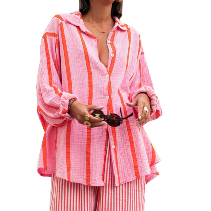 Artisio | Women Striped Oversized Shirt