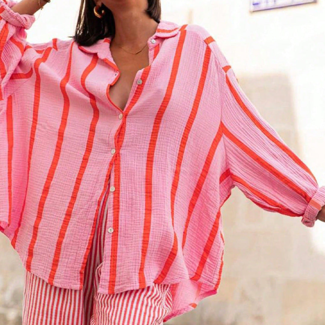 Artisio | Women Striped Oversized Shirt