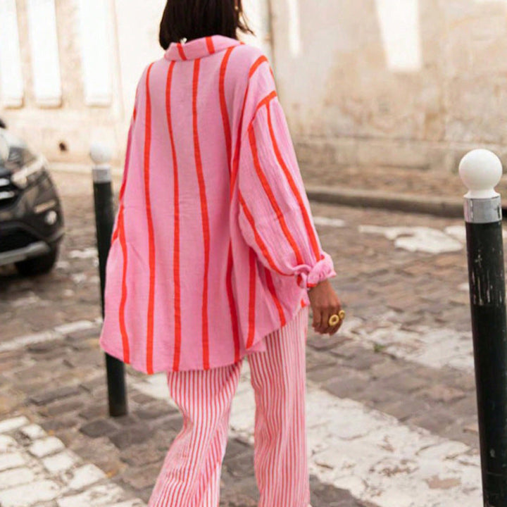 Artisio | Women Striped Oversized Shirt