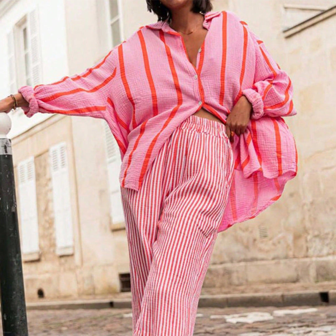 Artisio | Women Striped Oversized Shirt