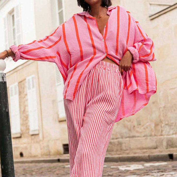 Artisio | Women Striped Oversized Shirt