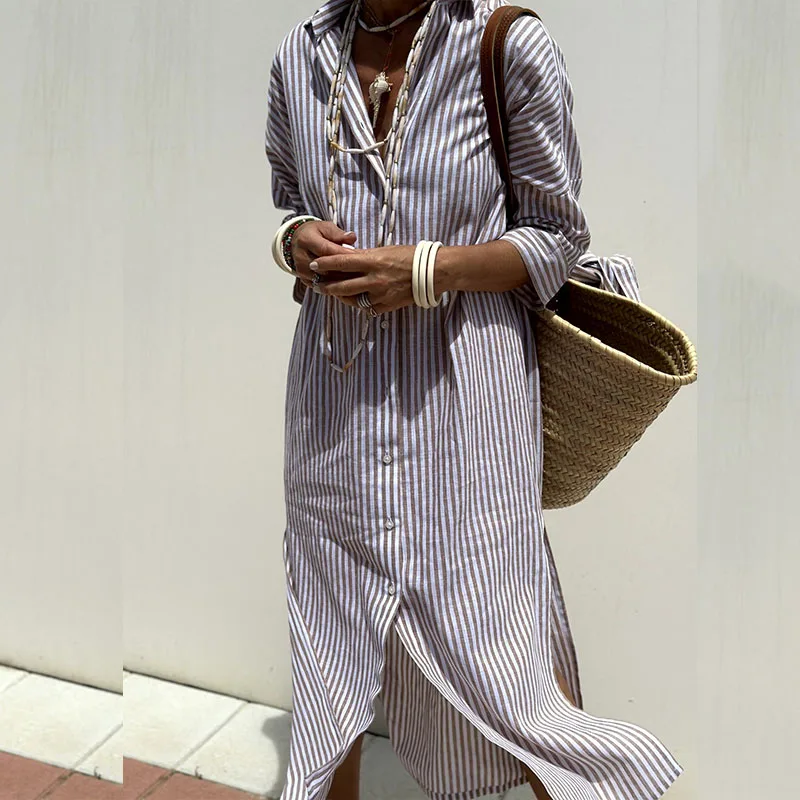 Artisio | Women Striped Shirt Dress
