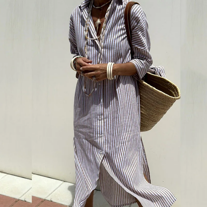 Artisio | Women Striped Shirt Dress