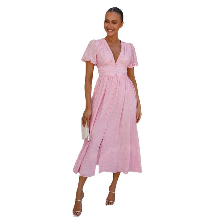 Artisio | Women Summer Button Maxi Dress