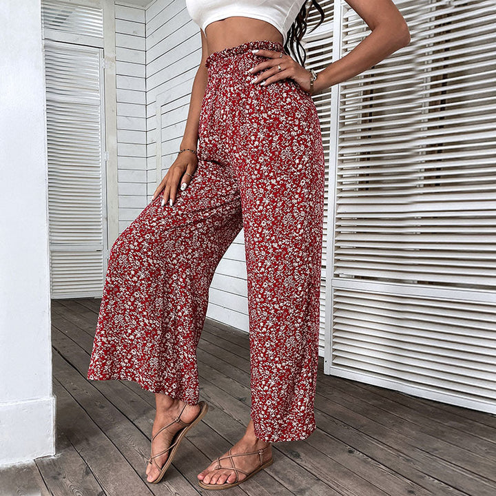 Artisio | Women Summer Floral Split Pants