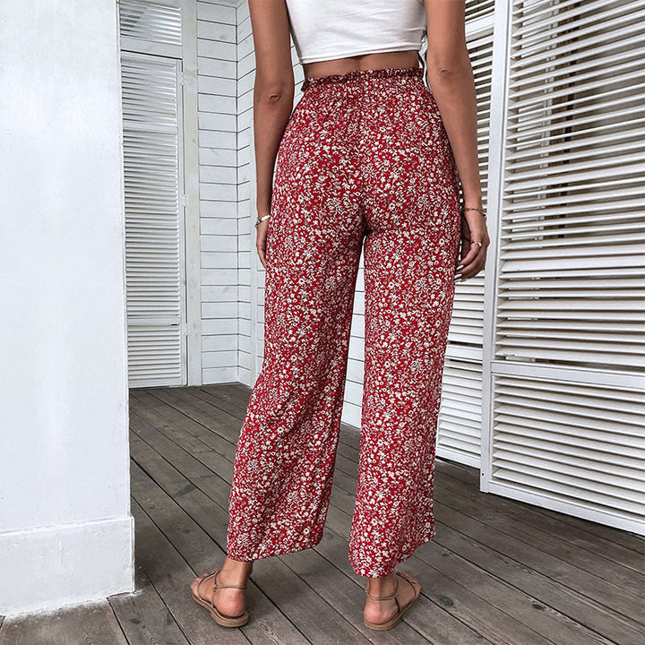 Artisio | Women Summer Floral Split Pants