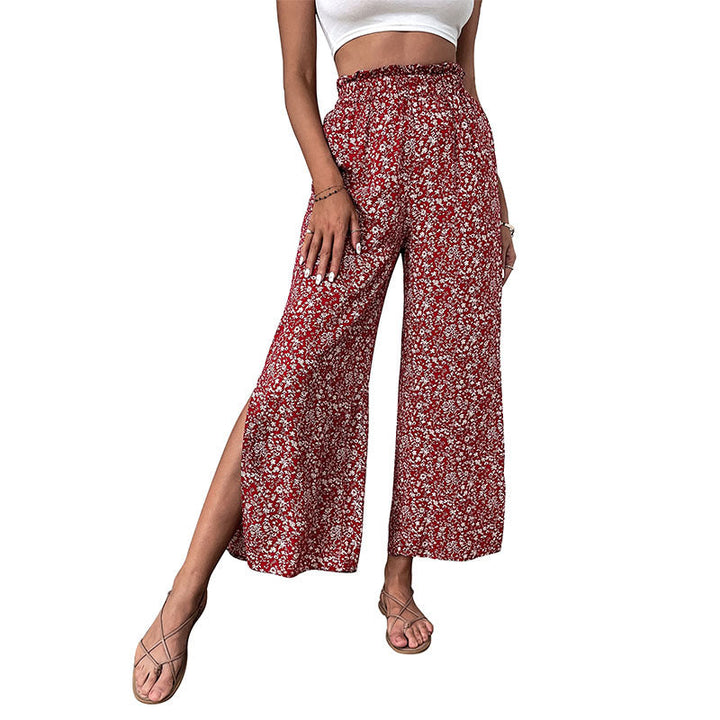 Artisio | Women Summer Floral Split Pants
