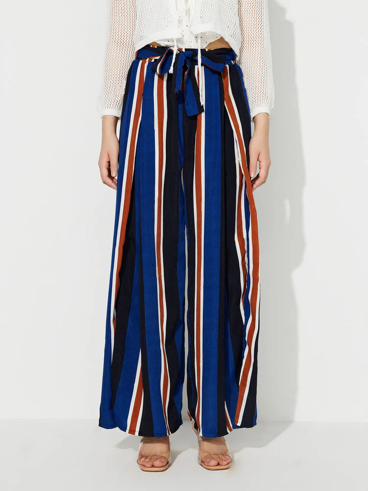Artisio | Women Summer Stripe Wide Pants